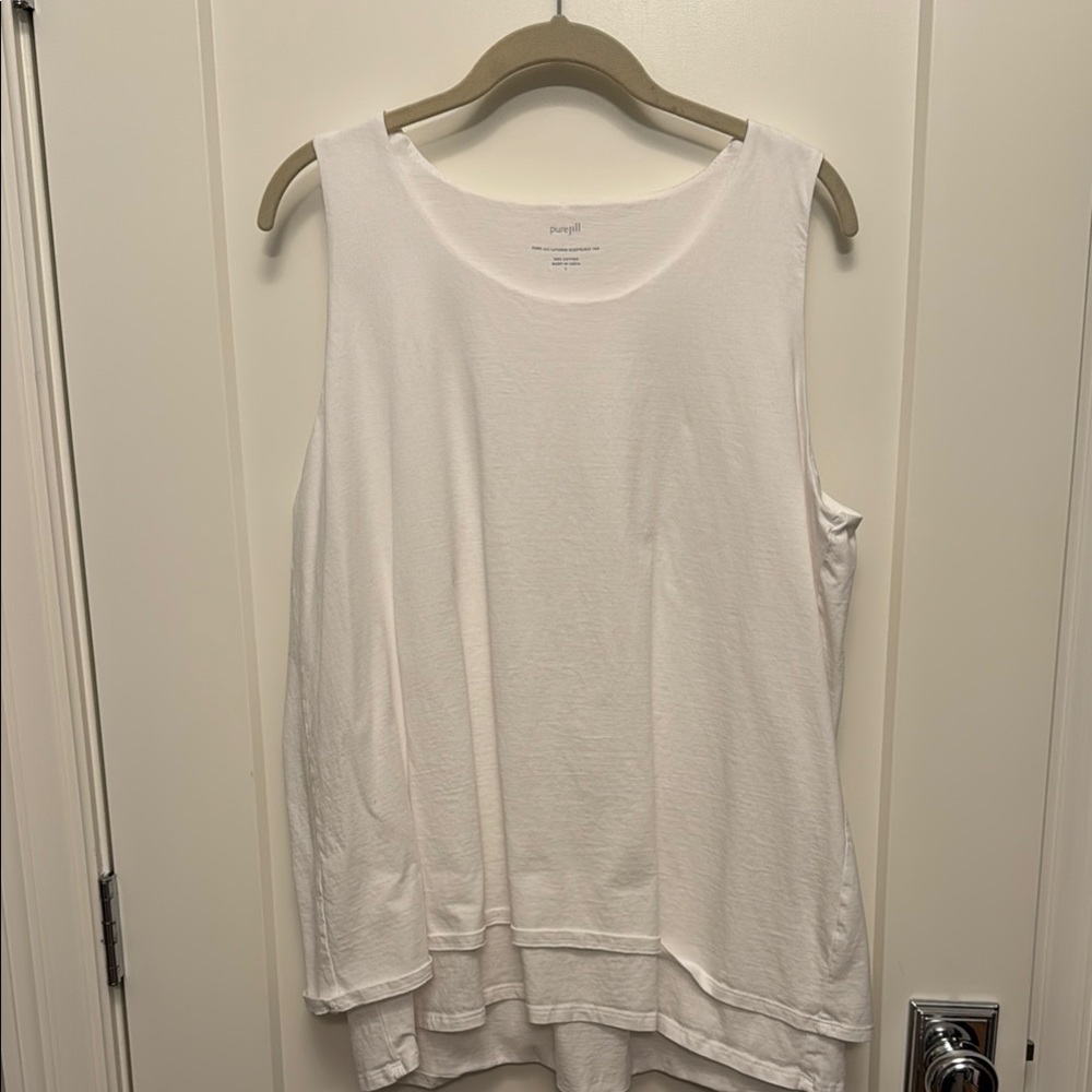 J. Jill Classic White Tank Top